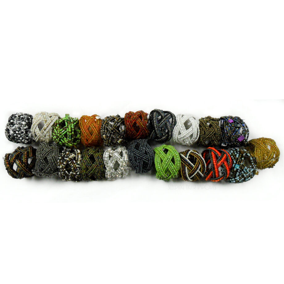 wrap around cross over beaded bracelet - sleepingtigerimports.com