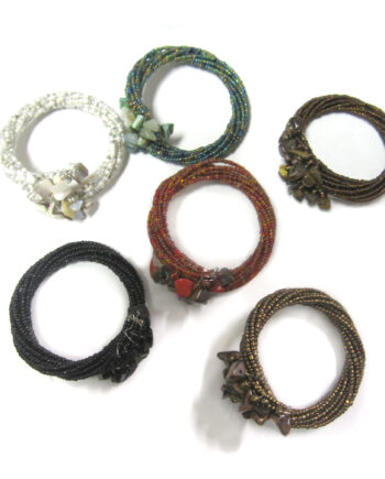 Wrap around beaded bracelet with stones - sleepingtigerimports.com