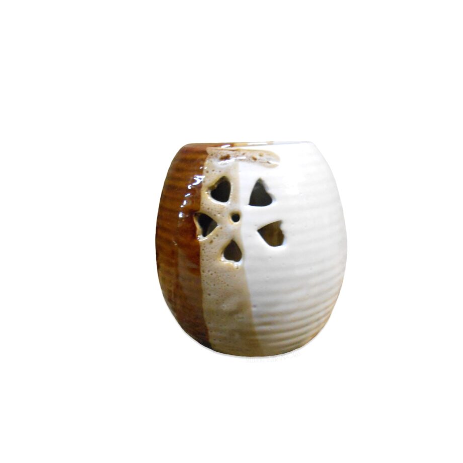 tricolored ceramic oil burner - sleepingtigerimports.com