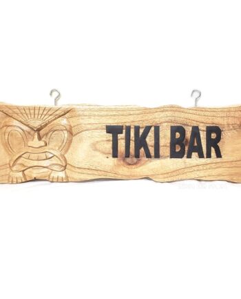 tiki bar carved wood sign - sleepingtigerimports.com
