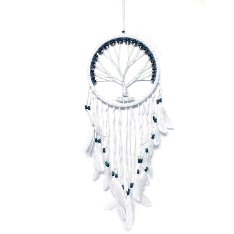 Large dream catcher tree of life soft leather - sleepingtigerimports.com