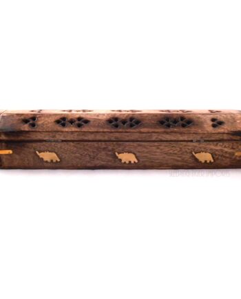 Elephant wood coffin box incense burner - sleepingtigerimports.com