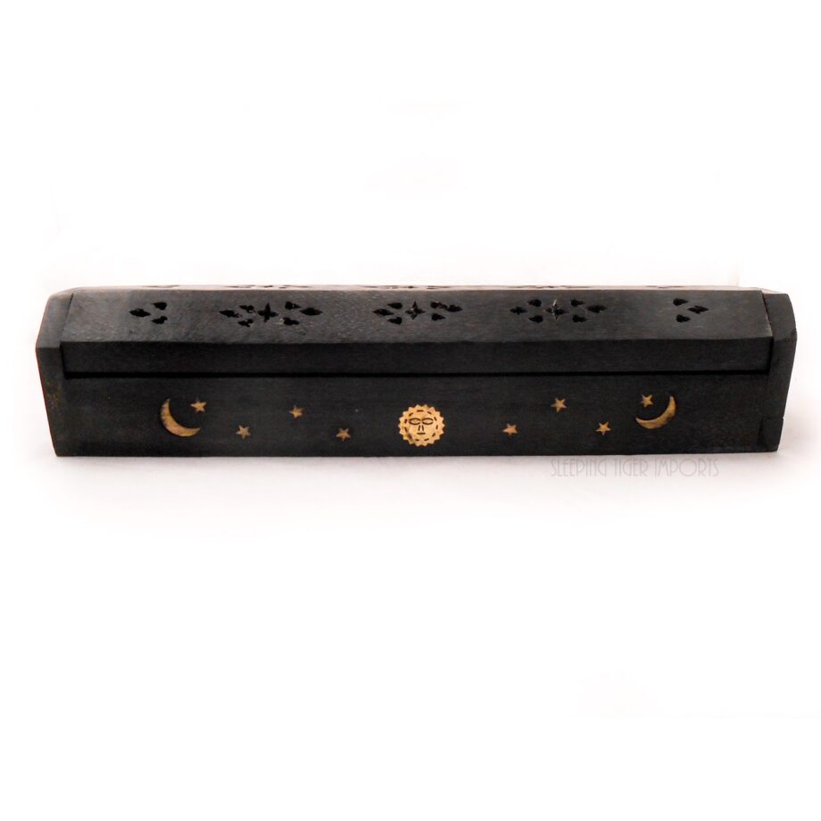 black celestial coffin box incense burner - sleepingtigerimports.com