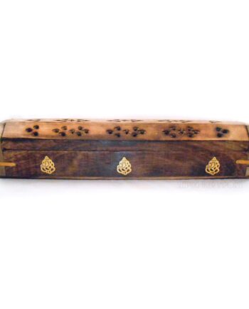 Ganesh wooden coffin box incense burner - sleepingtigerimports.com