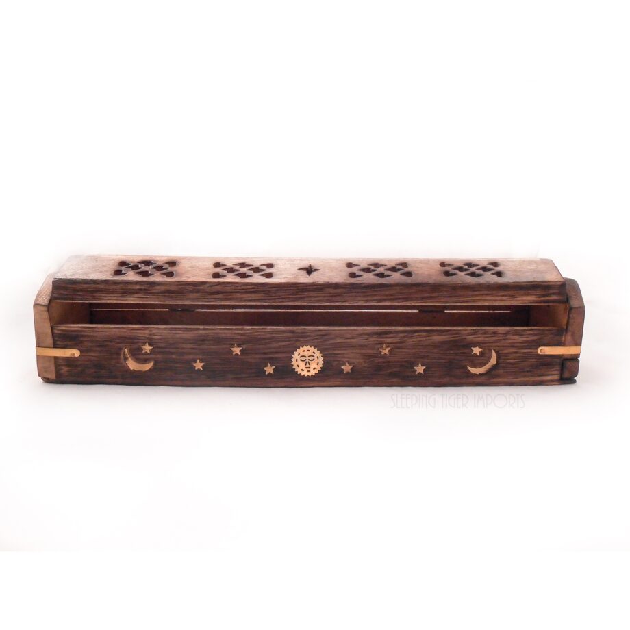 celestial wooden coffin box - sleepingtigerimports.com