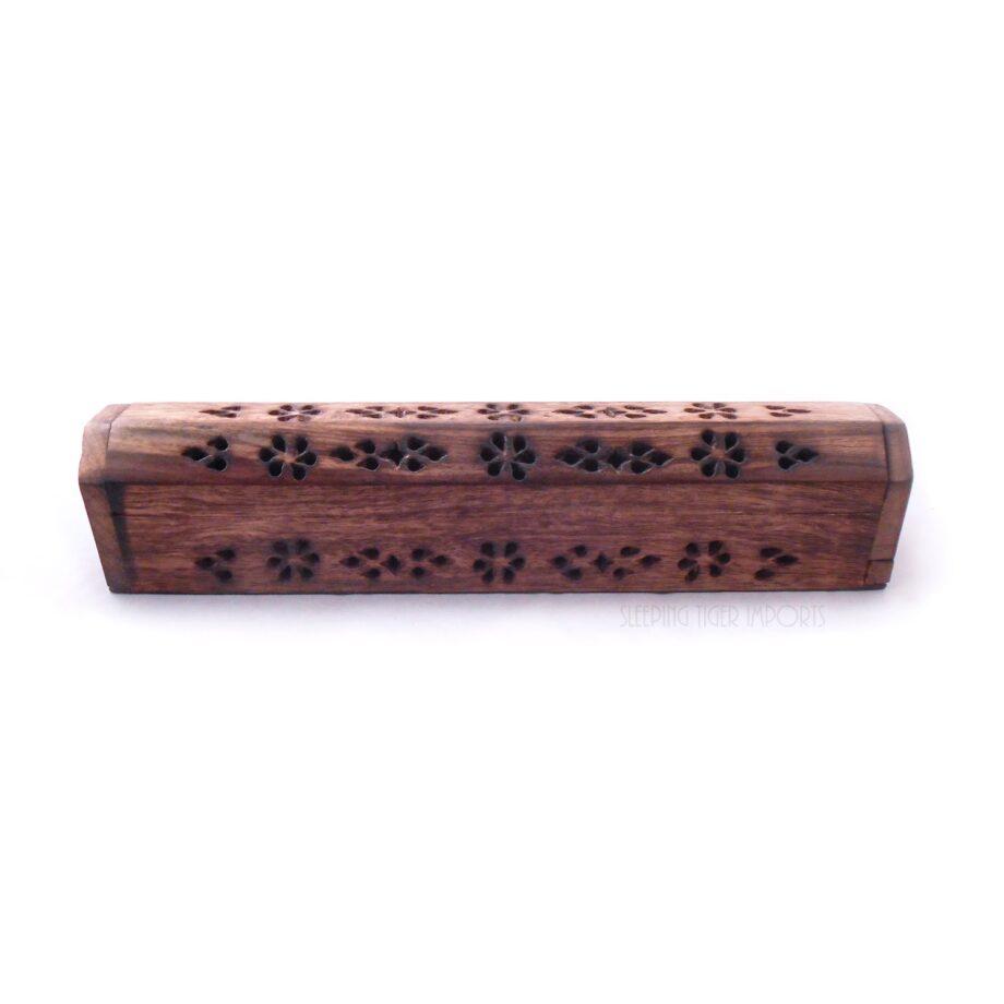 floral cut out coffin box incense burner - sleepingtigerimports.com