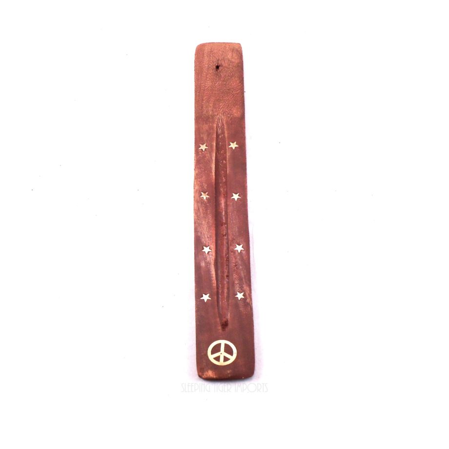 peace sign wooden incense board - sleepingtigerimports.com