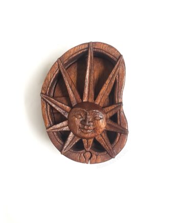 carved sun wooden puzzle box - sleepingtigerimports.com
