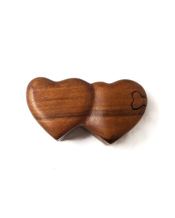carved wood hearts puzzle box - sleepingtigerimports.com
