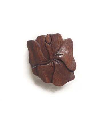 Wood carved flower puzzle box - sleepingtigerimports.com