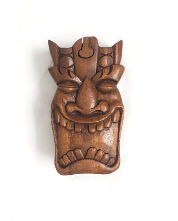 carved wood tiki puzzle box - sleepingtigerimports.com