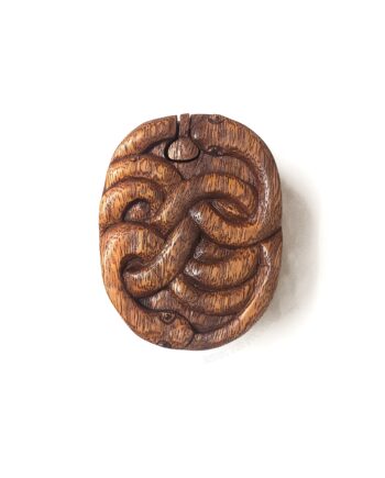 carved wooden snake puzzle box - sleepingtigerimports.com
