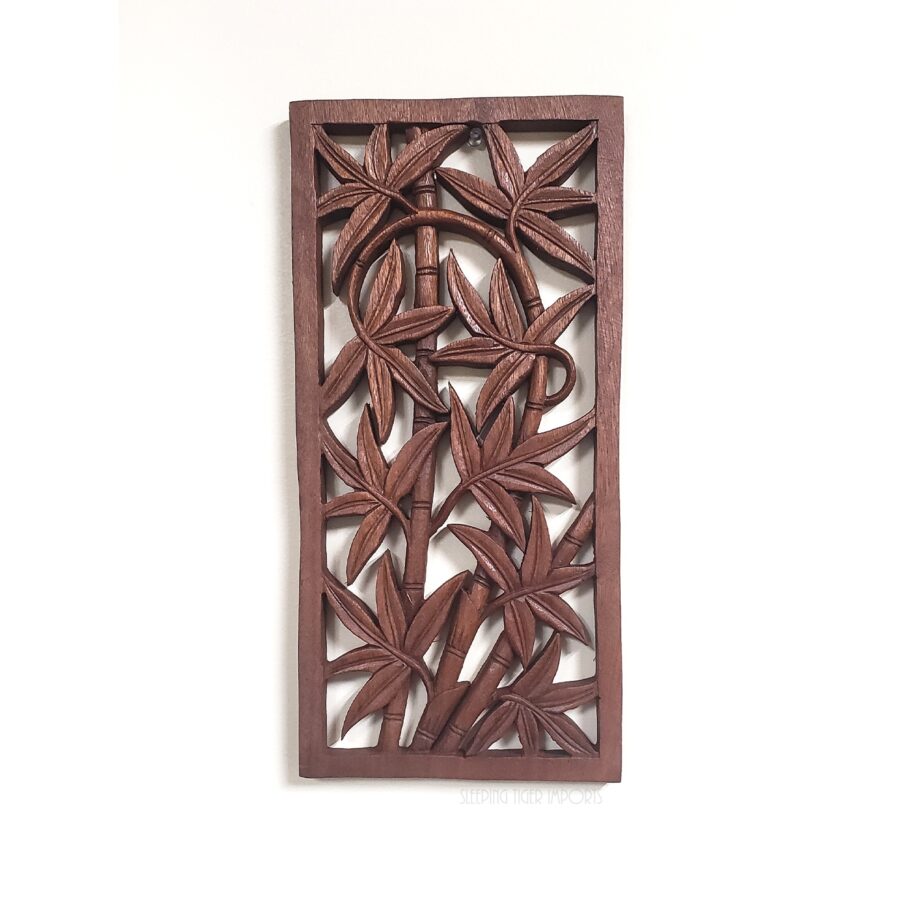 bamboo talk carved wood plaque - sleepingtigerimports.com