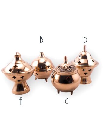 stocky brass cone incense burner - sleepingtigerimports.com