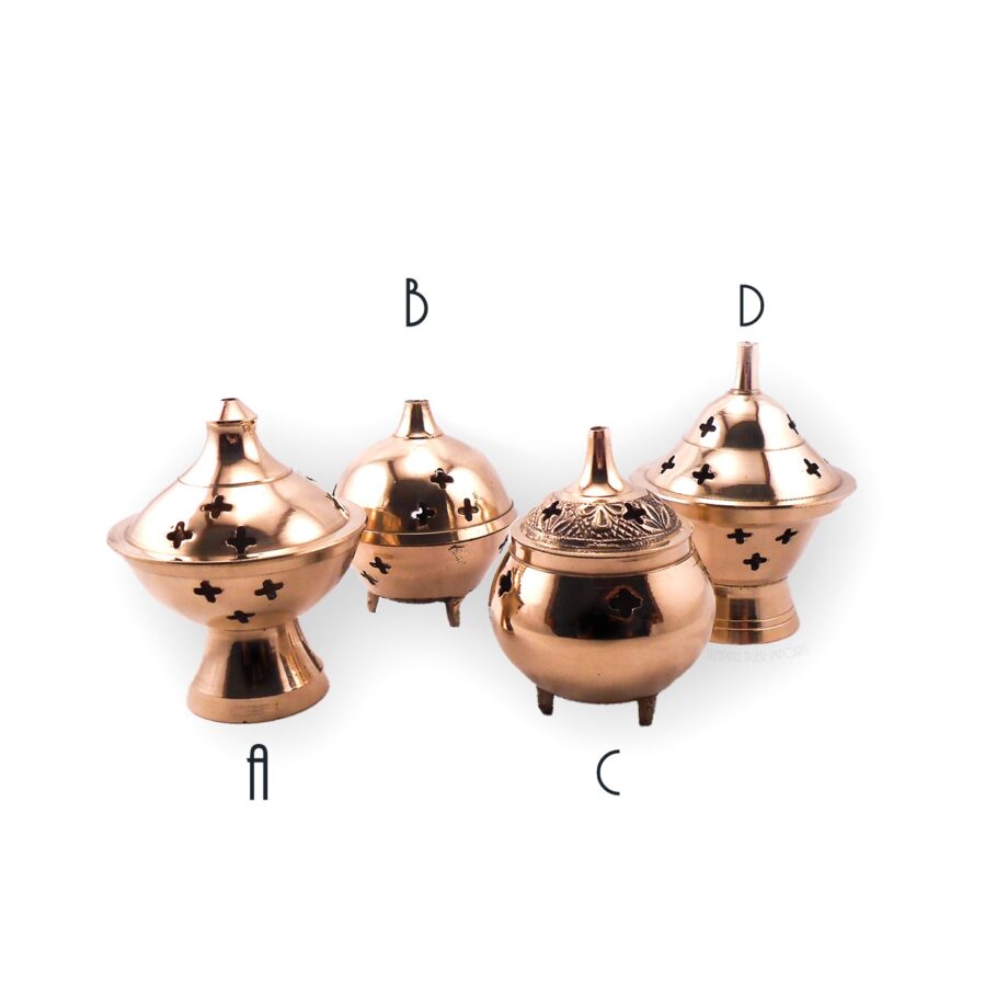 stocky brass cone incense burner - sleepingtigerimports.com