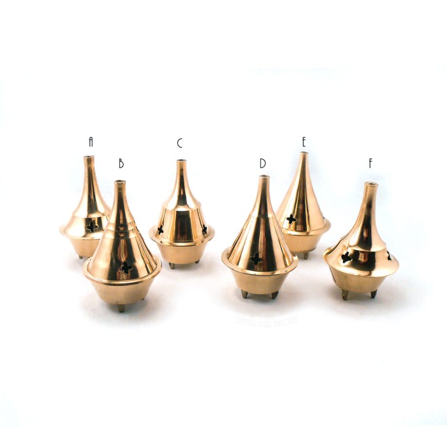 3in brass cone incense burner - sleepingtigerimports.com