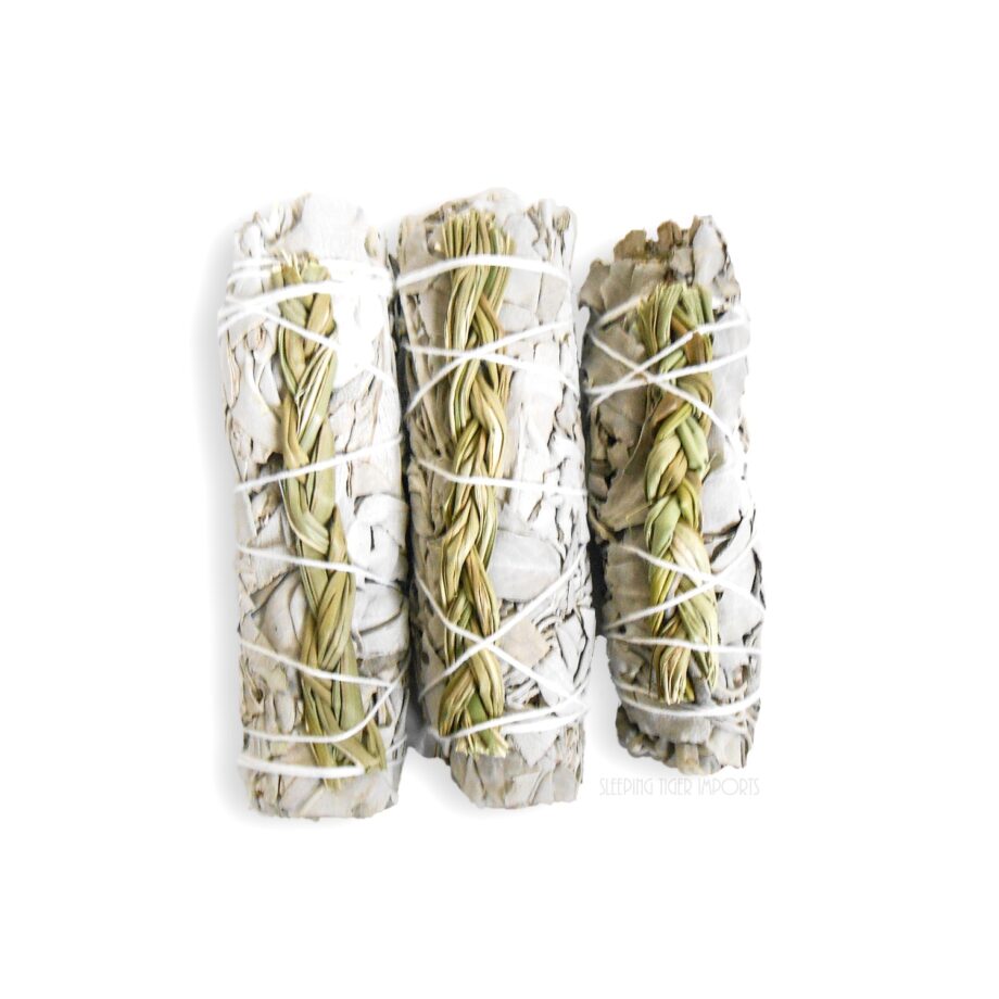 white sage sweetgrass braid 4inch - sleepingtigerimports.com