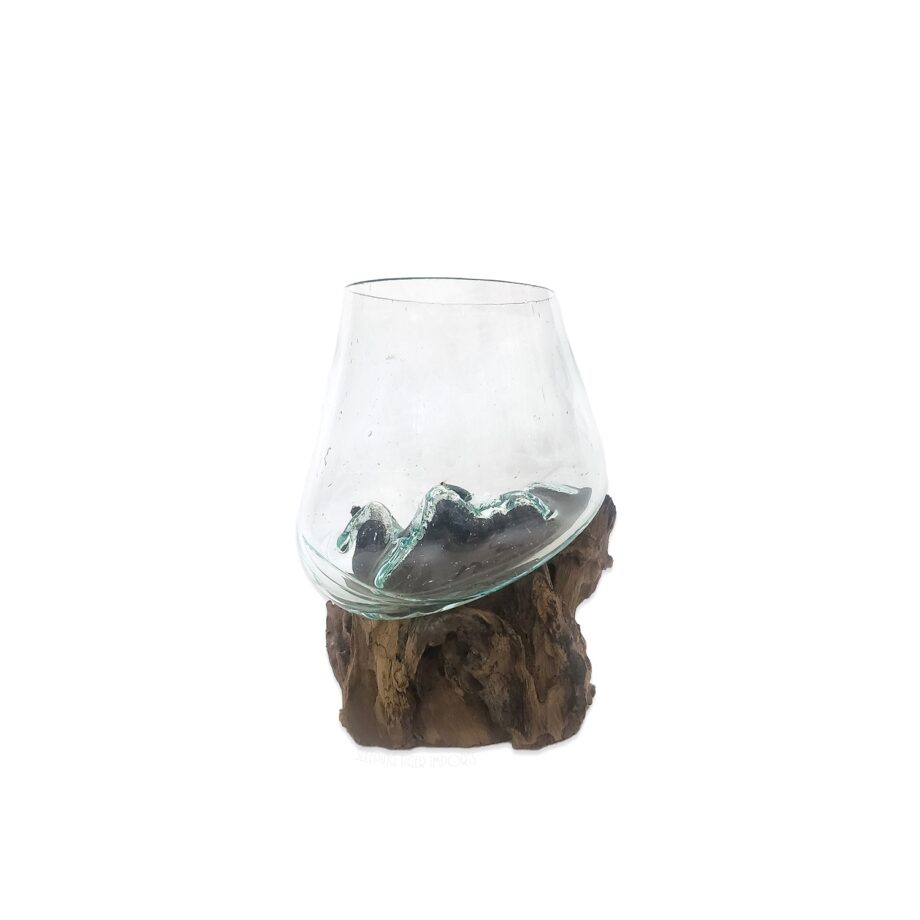 medium melted glass root candle holder - sleepingtigerimports.com