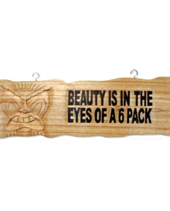 Beauty is carved wood sign - sleepingtigerimports.com
