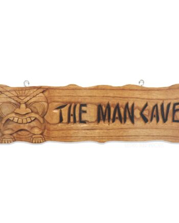 Man cave carved wood sign - sleepingtigerimports.com
