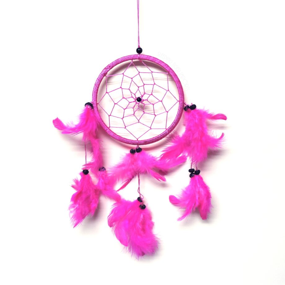 4inch solid color bright dream catcher with beads - sleepingtigerimports.com