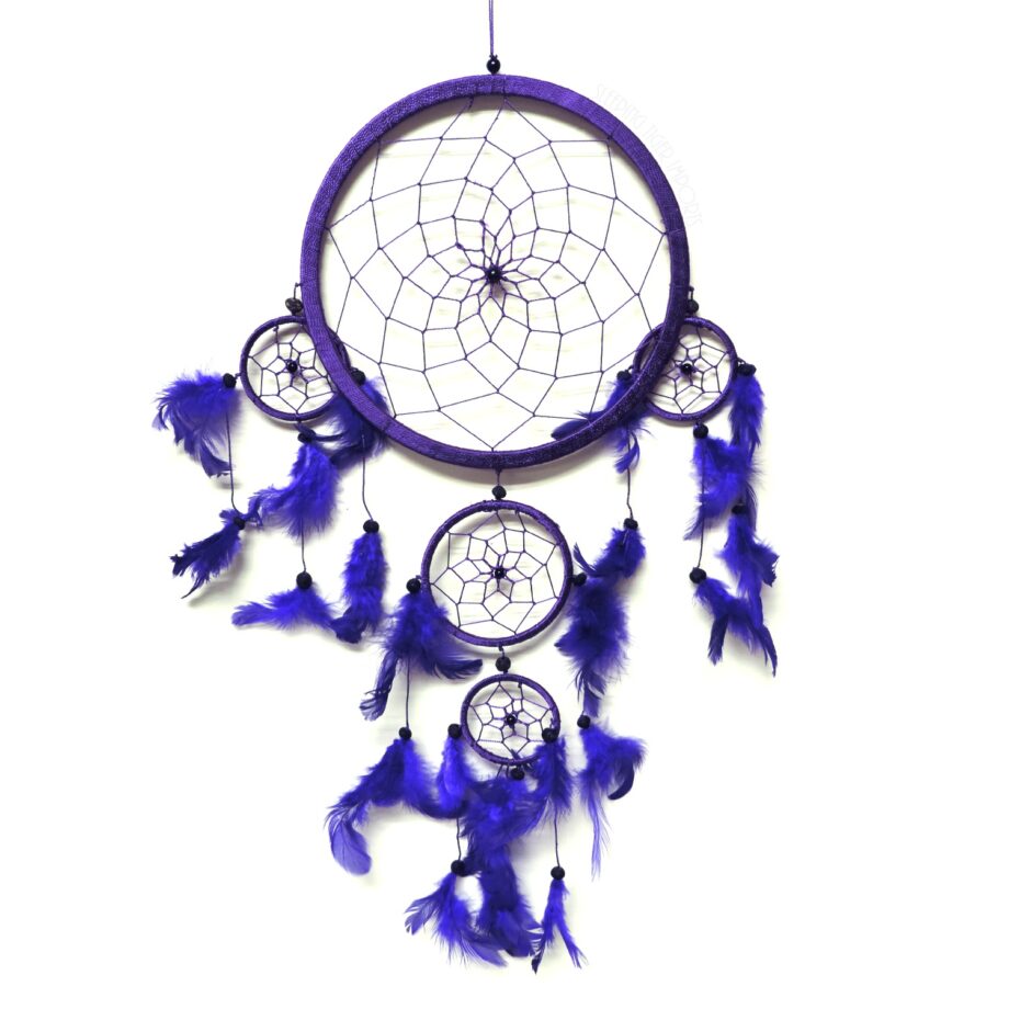 solid color bright 8inch dream catcher with 4 tiers - sleepingtigerimports.com