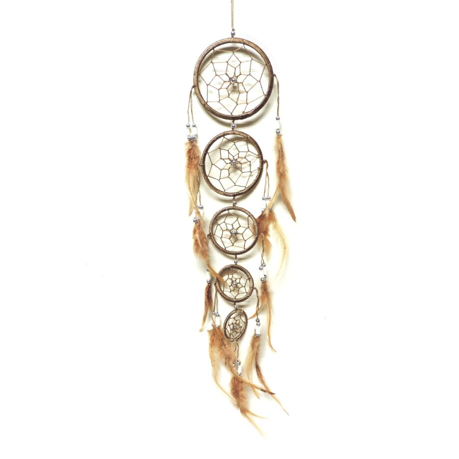 Bright solid color 5 inch dream catcher with 5 tiers - sleepingtigerimports.com