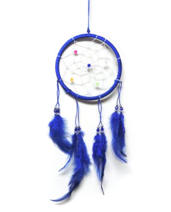 4 inch solid color bright dream catcher with faceted beads - sleepingtigerimports.com