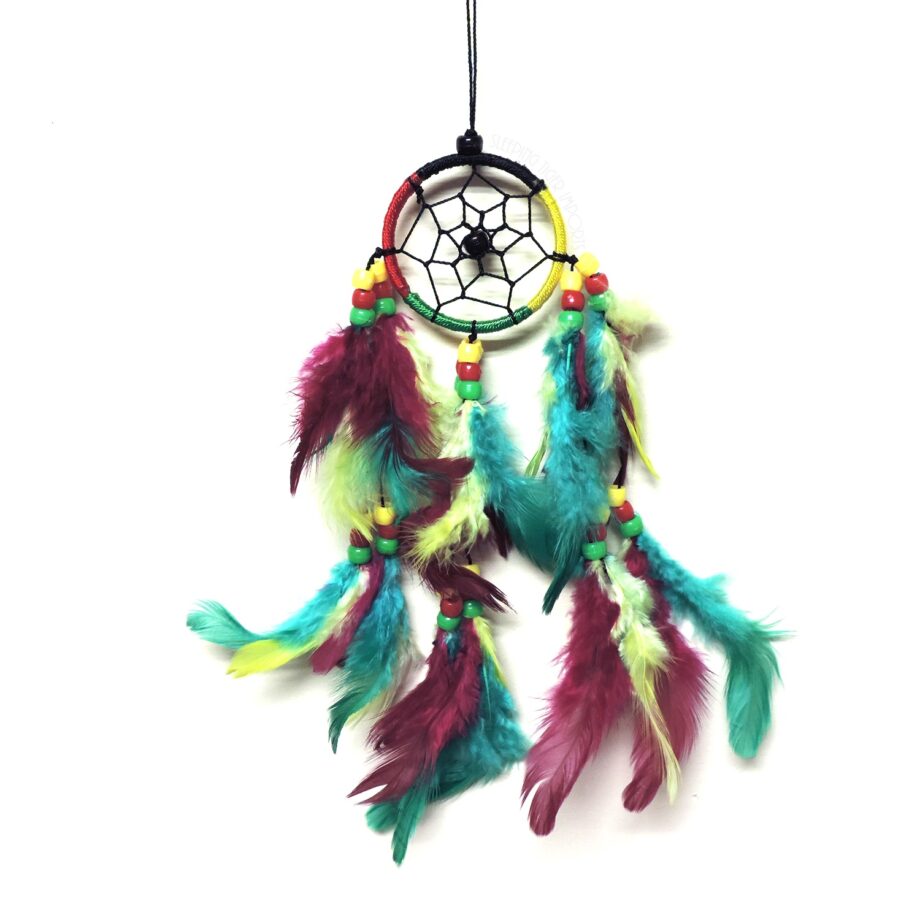 2inch small rasta dream catcher - sleepingtigerimports.com