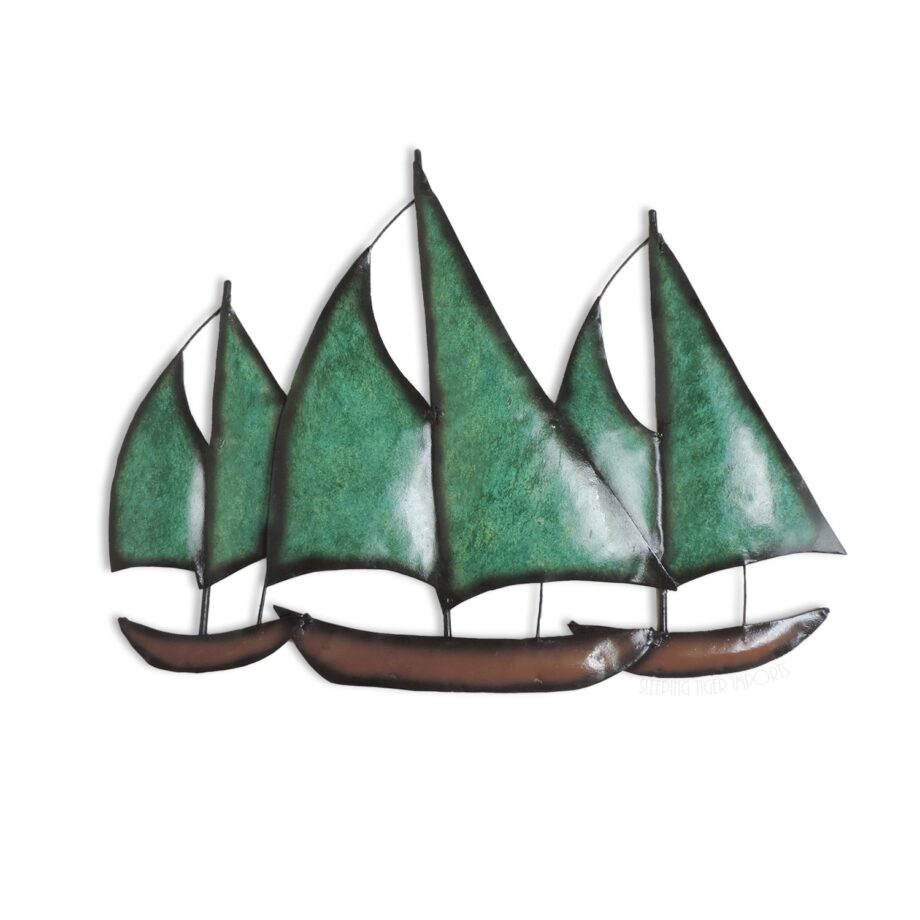 metal sailboat wall art - sleepingtigerimports.com