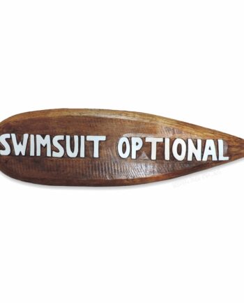 Swimsuit Optional wood surfboard sign - sleepingtigerimports.com