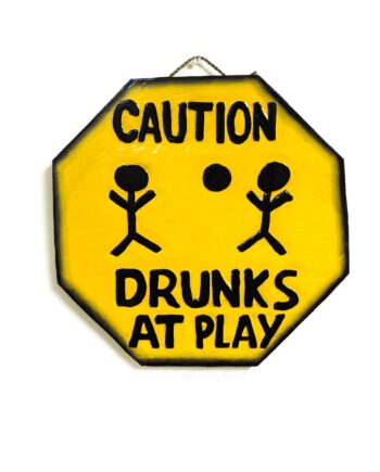 Drunks at Play wood hanging sign - sleepingtigerimports.com