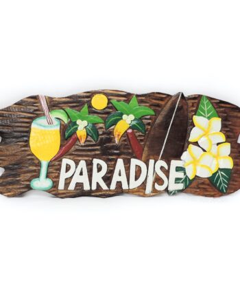 Tropical paradise wood sign - sleepingtigerimports.com