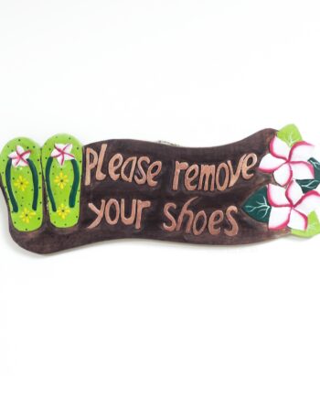 please remove your shoes wood sign - sleepingtigerimports.com